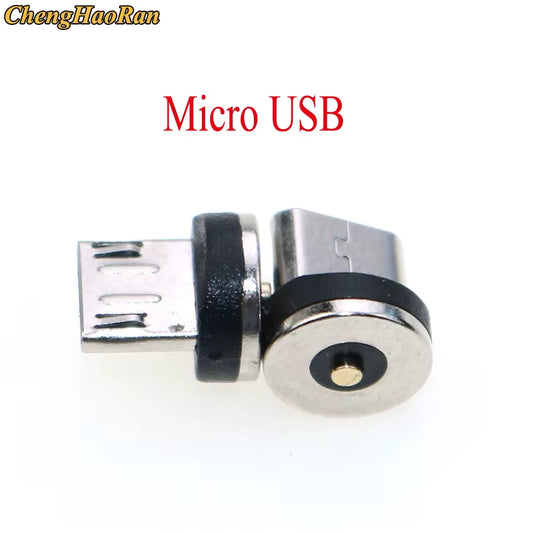 Magnetic Seat Cable Adapter with Micro USB and Type C Dustproof Magnetic Tips for iPhone Charger Connector